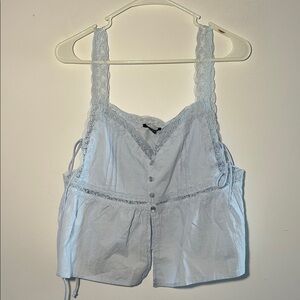 Wild Fable Sky Blue Lace Tank